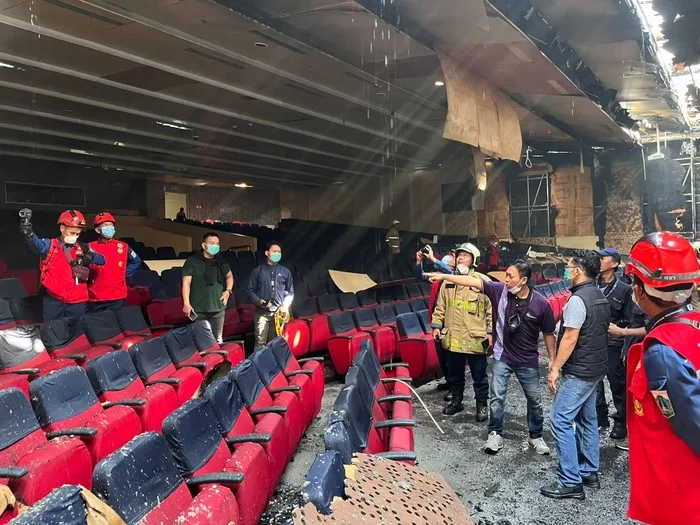 Kondisi Auditorium Binus Kebon Jeruk Setelah Kebakaran Berhasil Dipadamkan