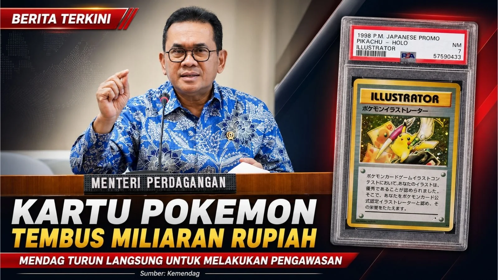 Kartu Pokemon Tembus Milliaran (Mendag RI) Budi Santoso Siap Turun Langsung Awasi Perdagangan.