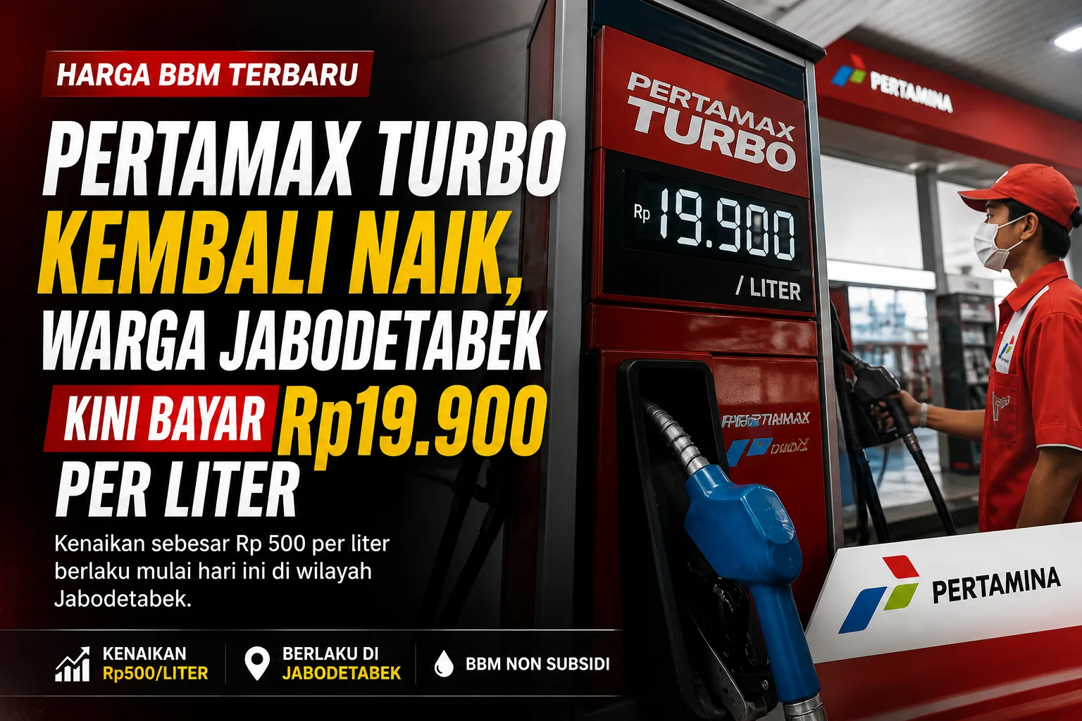 Pertamax Turbo Kembali Naik, Warga Jabodetabek Kini Bayar Rp19.900 per Liter