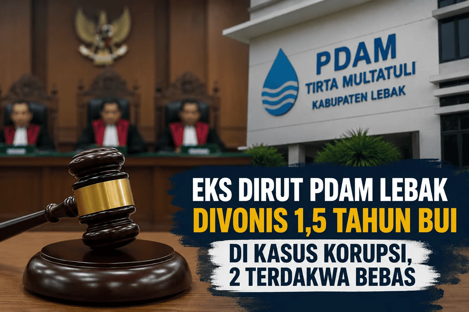 Hakim Jatuhkan Vonis 1,5 Tahun untuk Eks Dirut PDAM Lebak dalam Kasus Korupsi